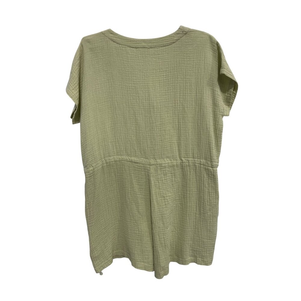 Hem And Thread Romper Size Medium Button Front V … - image 2